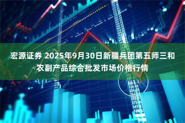 宏源证券 2025年9月30日新疆兵团第五师三和农副产品综合批发市场价格行情