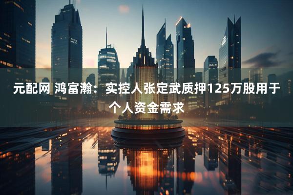 元配网 鸿富瀚：实控人张定武质押125万股用于个人资金需求